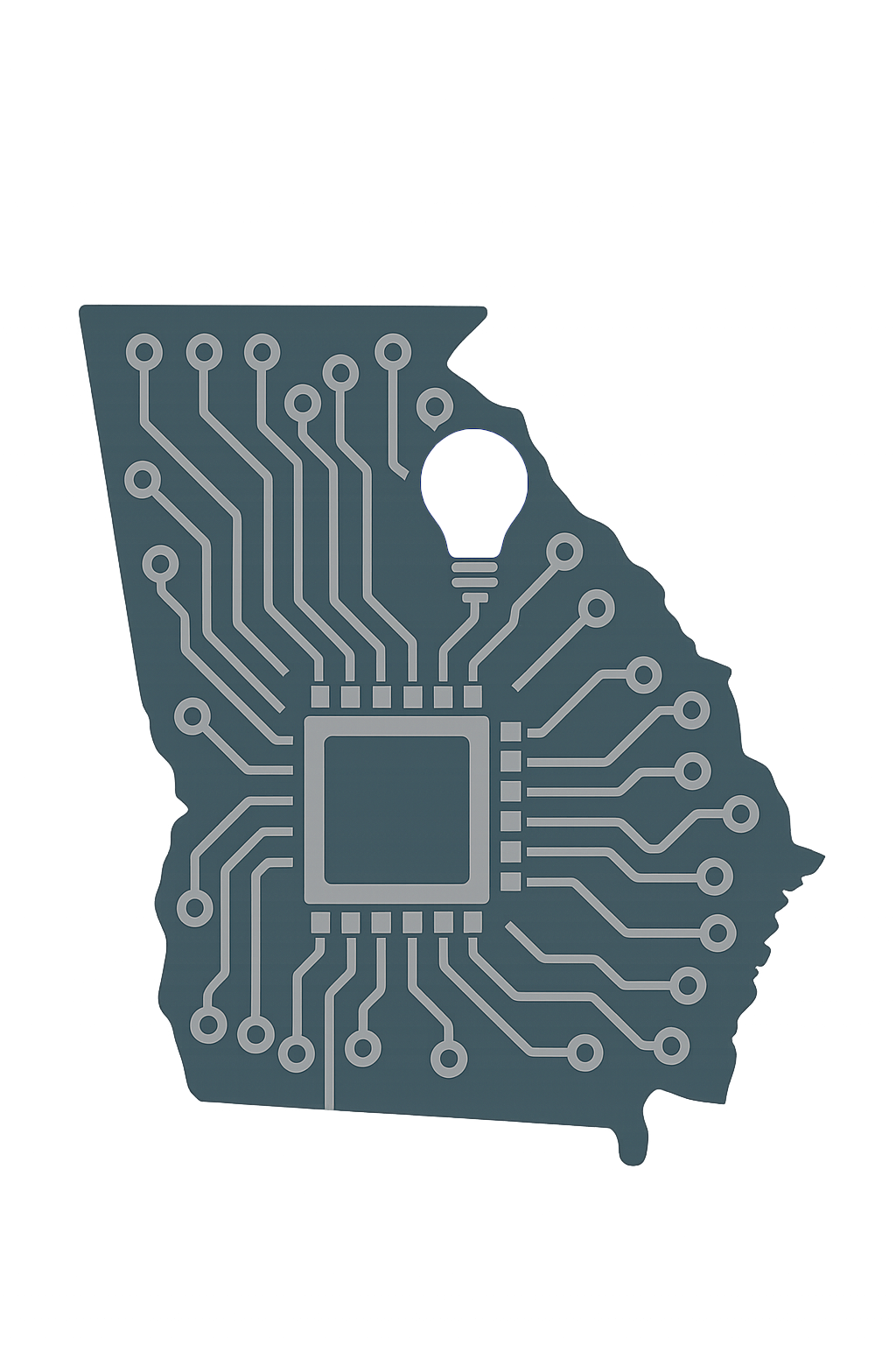 Map of Georgia with Watkinsville highlighted