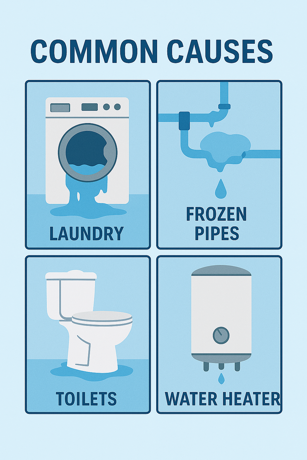Common causes of water leaks